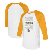 San Diego Padres Tiny Turnip Women's Stacked 3/4-Sleeve Raglan T-Shirt - MLB T-shirts