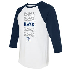 Tampa Bay Rays Tiny Turnip Women's Stacked 3/4-Sleeve Raglan T-Shirt - MLB T-shirts