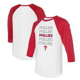 Philadelphia Phillies Tiny Turnip Unisex Stacked 3/4-Sleeve Raglan T-Shirt - MLB T-shirts