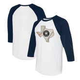 Houston Astros Tiny Turnip Unisex State Outline 3/4-Sleeve Raglan T-Shirt - MLB T-shirts