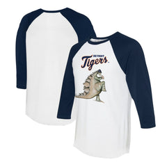 Detroit Tigers Tiny Turnip Unisex Stega 3/4-Sleeve Raglan T-Shirt - MLB T-shirts