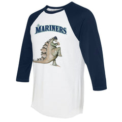 Seattle Mariners Tiny Turnip Unisex Stega 3/4-Sleeve Raglan T-Shirt - MLB T-shirts