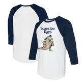 Tampa Bay Rays Tiny Turnip Unisex Stega 3/4-Sleeve Raglan T-Shirt - MLB T-shirts