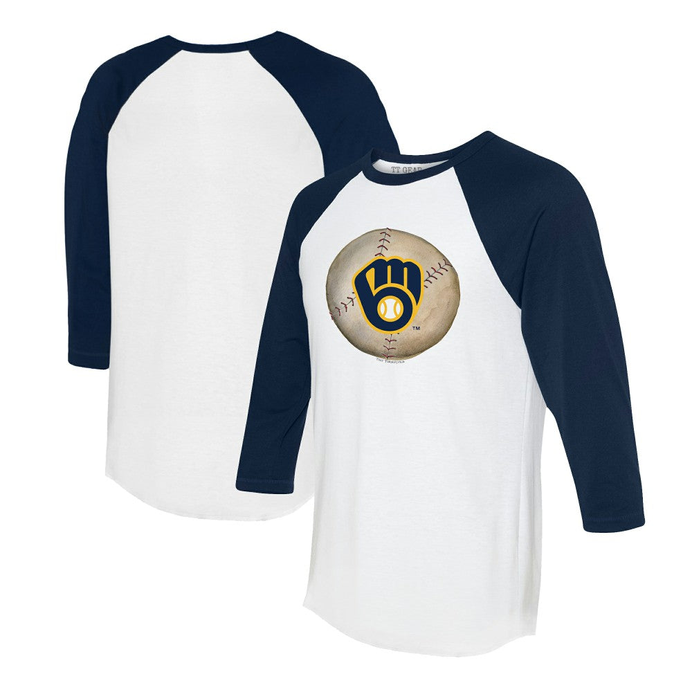 Milwaukee Brewers Tiny Turnip Unisex Stitched Baseball 3/4-Sleeve Raglan T-Shirt - MLB T-shirts