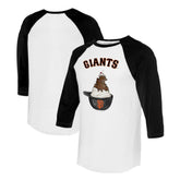 San Francisco Giants Tiny Turnip Unisex Sundae Helmet 3/4-Sleeve Raglan T-Shirt - MLB T-shirts