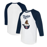 Minnesota Twins Tiny Turnip Unisex Sundae Helmet 3/4-Sleeve Raglan T-Shirt - MLB T-shirts