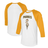 San Diego Padres Tiny Turnip Unisex Triple Scoop 3/4-Sleeve Raglan T-Shirt - MLB T-shirts