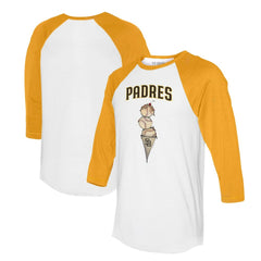 San Diego Padres Tiny Turnip Unisex Triple Scoop 3/4-Sleeve Raglan T-Shirt - MLB T-shirts