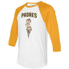 San Diego Padres Tiny Turnip Unisex Triple Scoop 3/4-Sleeve Raglan T-Shirt - MLB T-shirts