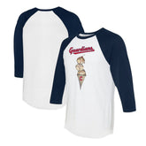 Cleveland Guardians Tiny Turnip Unisex Triple Scoop 3/4-Sleeve Raglan T-Shirt - MLB T-shirts