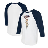 Detroit Tigers Tiny Turnip Unisex Triple Scoop 3/4-Sleeve Raglan T-Shirt - MLB T-shirts