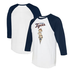 Detroit Tigers Tiny Turnip Unisex Triple Scoop 3/4-Sleeve Raglan T-Shirt - MLB T-shirts