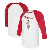 Philadelphia Phillies Tiny Turnip Unisex Triple Scoop 3/4-Sleeve Raglan T-Shirt - MLB T-shirts