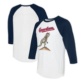 Cleveland Guardians Tiny Turnip Unisex TT Rex 3/4-Sleeve Raglan T-Shirt - MLB T-shirts