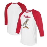Philadelphia Phillies Tiny Turnip Unisex TT Rex 3/4-Sleeve Raglan T-Shirt - MLB T-shirts