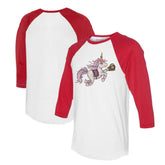 Boston Red Sox Tiny Turnip Unisex Unicorn 3/4-Sleeve Raglan T-Shirt - MLB T-shirts