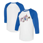 Kansas City Royals Tiny Turnip Unisex Unicorn 3/4-Sleeve Raglan T-Shirt - MLB T-shirts