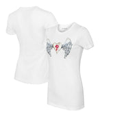 Philadelphia Phillies Tiny Turnip Women's Angel Wings T-Shirt - MLB T-shirts