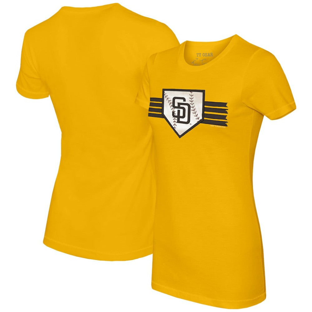 San Diego Padres Tiny Turnip Women's Base Stripe T-Shirt - MLB T-shirts