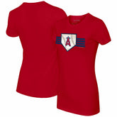 Los Angeles Angels Tiny Turnip Women's Base Stripe T-Shirt - MLB T-shirts