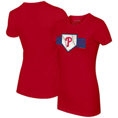 Philadelphia Phillies Tiny Turnip Women's Base Stripe T-Shirt - MLB T-shirts