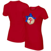 Philadelphia Phillies Tiny Turnip Women's Baseball Bow T-Shirt - MLB T-shirts