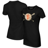 San Francisco Giants Tiny Turnip Women's Baseball Cross Bats T-Shirt - MLB T-shirts