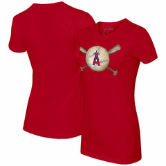 Los Angeles Angels Tiny Turnip Women's Baseball Cross Bats T-Shirt - MLB T-shirts