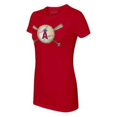 Los Angeles Angels Tiny Turnip Women's Baseball Cross Bats T-Shirt - MLB T-shirts
