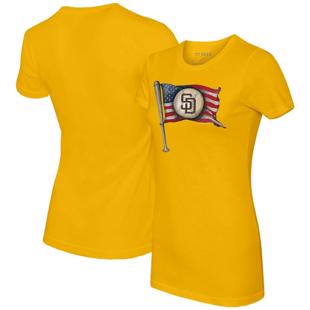 San Diego Padres Tiny Turnip Women's Baseball Flag T-Shirt - MLB T-shirts