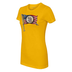 San Diego Padres Tiny Turnip Women's Baseball Flag T-Shirt - MLB T-shirts