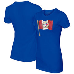 Toronto Blue Jays Tiny Turnip Women's Baseball Flag T-Shirt - MLB T-shirts