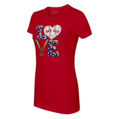 Boston Red Sox Tiny Turnip Women's Baseball Love T-Shirt - MLB T-shirts