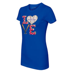 Texas Rangers Tiny Turnip Women's Baseball Love T-Shirt - MLB T-shirts