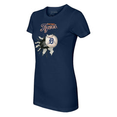 Detroit Tigers Tiny Turnip Women's Baseball Tear T-Shirt - MLB T-shirts