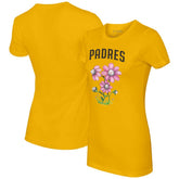 San Diego Padres Tiny Turnip Women's Blooming Baseballs T-Shirt - MLB T-shirts