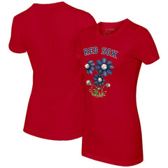 Boston Red Sox Tiny Turnip Women's Blooming Baseballs T-Shirt - MLB T-shirts
