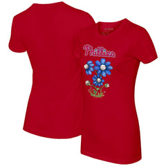Philadelphia Phillies Tiny Turnip Women's Blooming Baseballs T-Shirt - MLB T-shirts