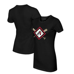 Arizona Diamondbacks Tiny Turnip Women's Diamond Cross Bats T-Shirt - MLB T-shirts