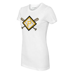 Pittsburgh Pirates Tiny Turnip Women's Diamond Cross Bats T-Shirt - MLB T-shirts