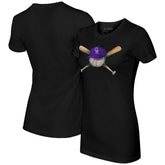 Colorado Rockies Tiny Turnip Women's Hat Crossbats T-Shirt - MLB Hats