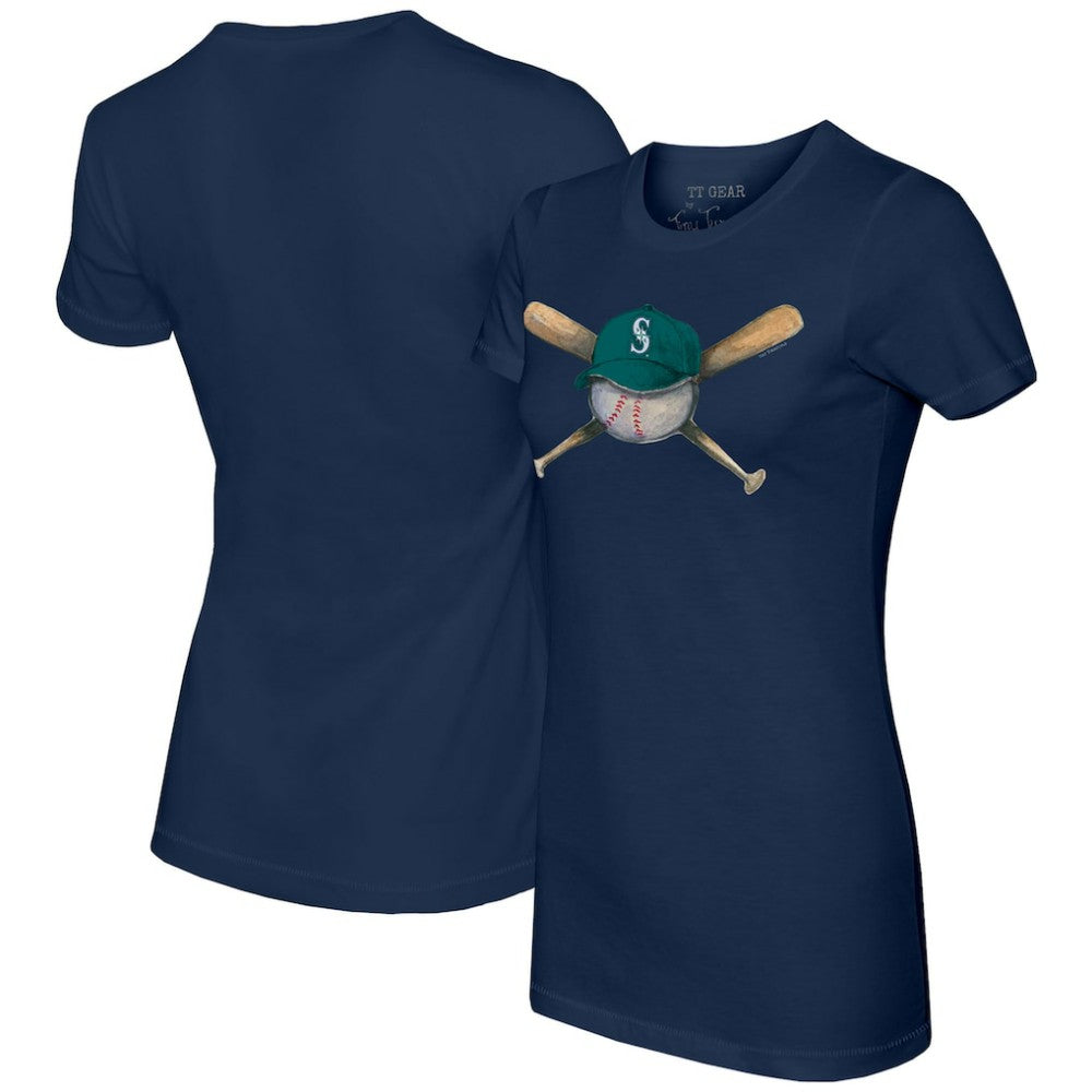Seattle Mariners Tiny Turnip Women's Hat Crossbats T-Shirt - MLB Hats
