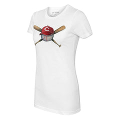 Cincinnati Reds Tiny Turnip Women's Hat Crossbats T-Shirt - MLB Hats