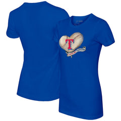 Texas Rangers Tiny Turnip Women's Heart Banner T-Shirt - MLB T-shirts