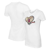 Los Angeles Angels Tiny Turnip Women's Heart Banner T-Shirt - MLB T-shirts
