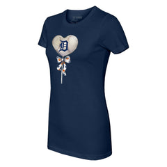 Detroit Tigers Tiny Turnip Women's Heart Lolly T-Shirt - MLB T-shirts