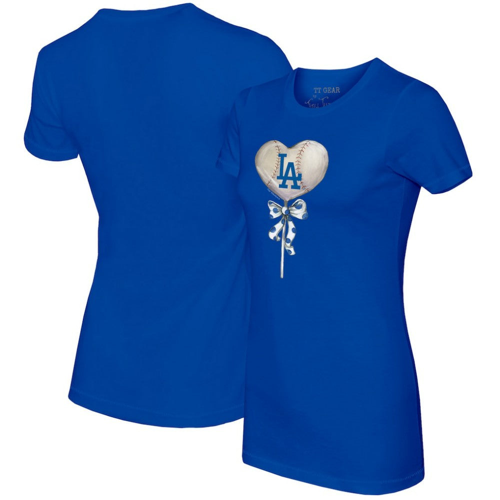 Los Angeles Dodgers Tiny Turnip Women's Heart Lolly T-Shirt - MLB T-shirts