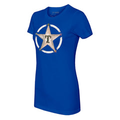 Texas Rangers Tiny Turnip Women's Military Star T-Shirt - MLB T-shirts