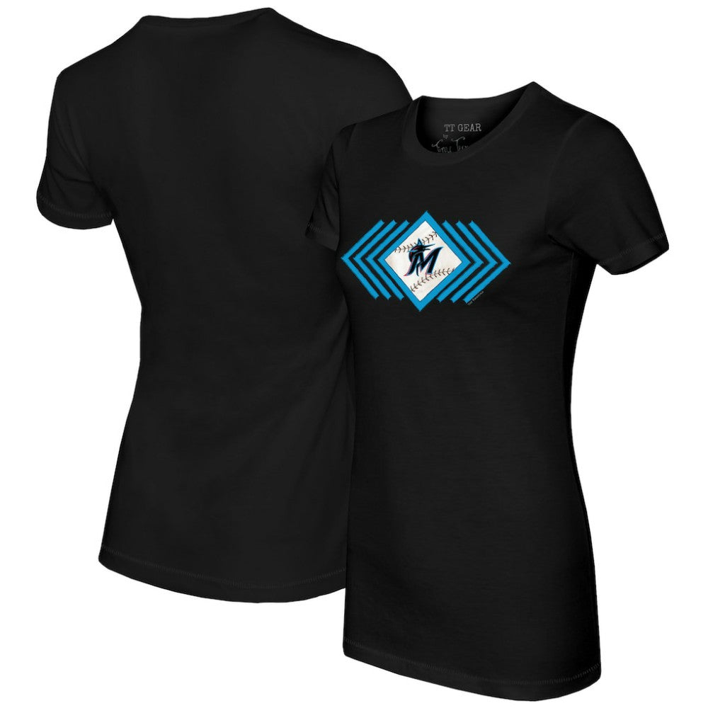 Miami Marlins Tiny Turnip Women's Prism Arrows T-Shirt - MLB T-shirts