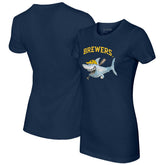 Milwaukee Brewers Tiny Turnip Women's Shark T-Shirt - MLB T-shirts